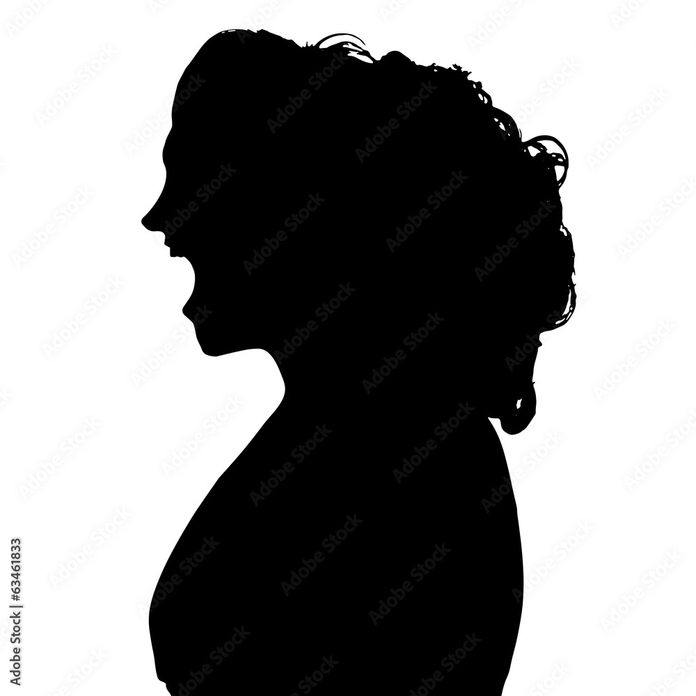 Vector silhouettes woman.