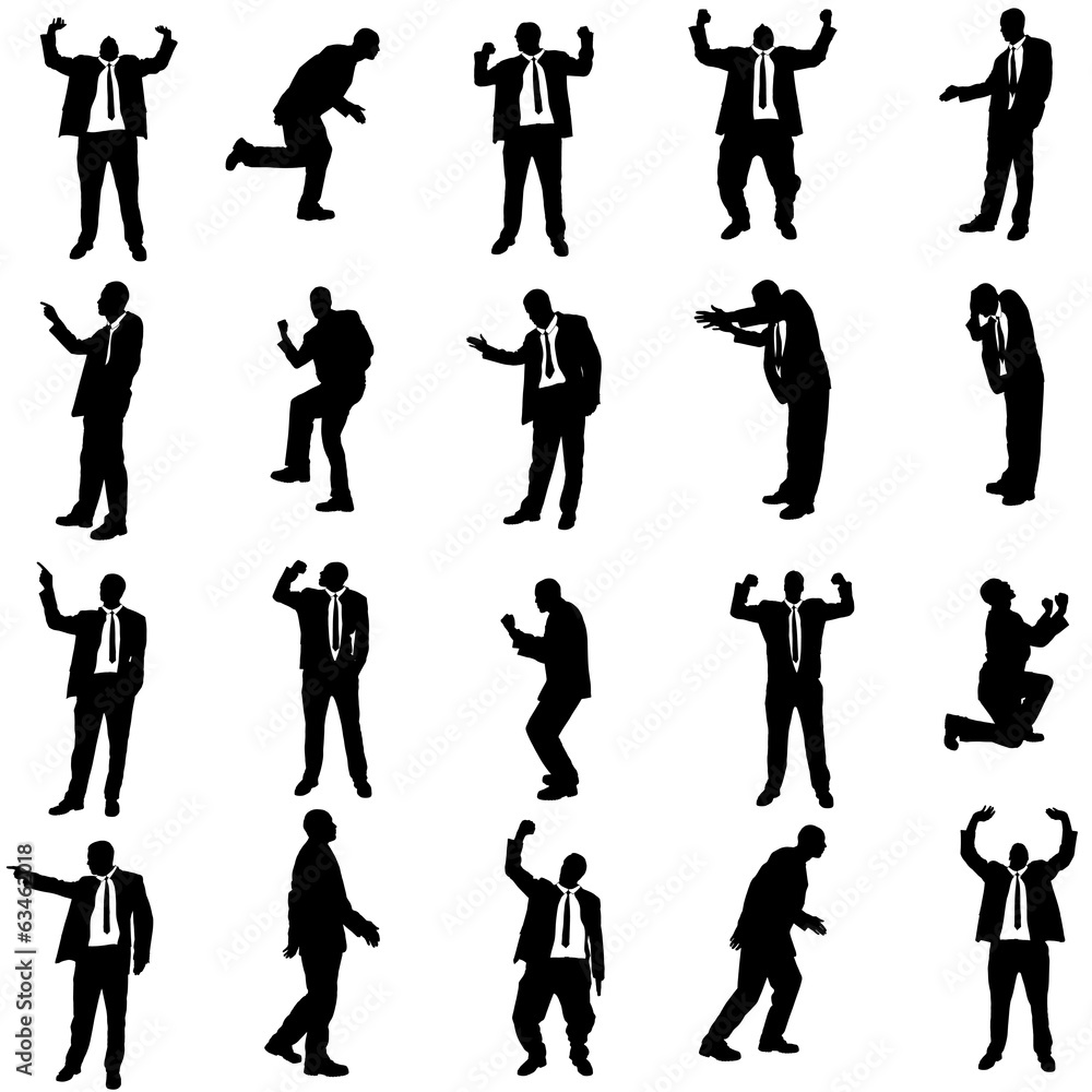 Vector silhouette of businessman. Vector silhouette of businessman.