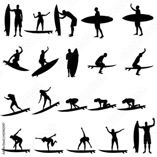 Vector silhouette of a people.