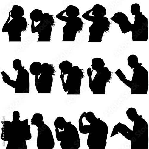 Vector silhouette of people.