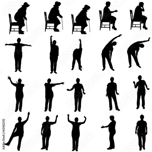 Vector silhouette of a woman.