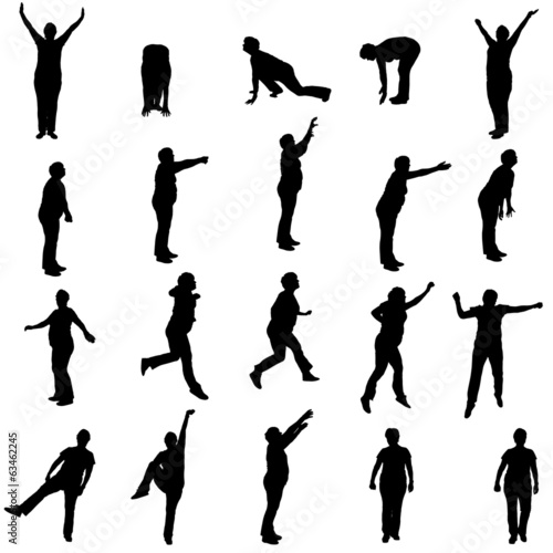 Vector silhouette of a woman.