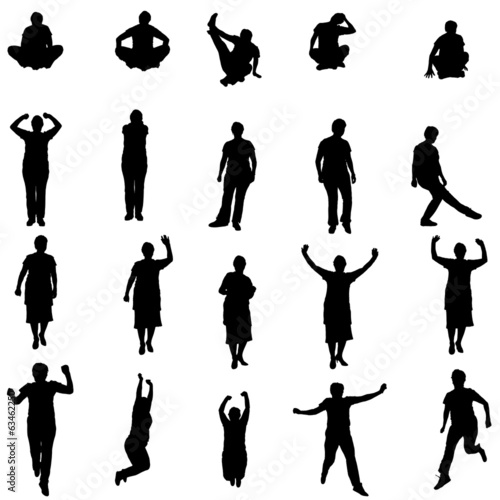 Vector silhouette of a woman.