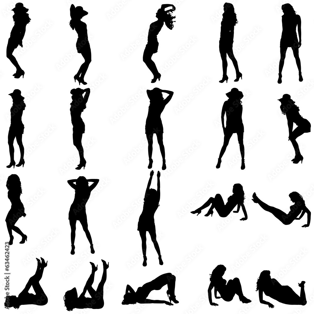 Vector silhouette of a woman. Vector silhouette of a woman.