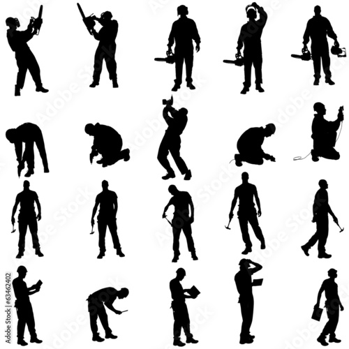 Vector silhouette of a people.