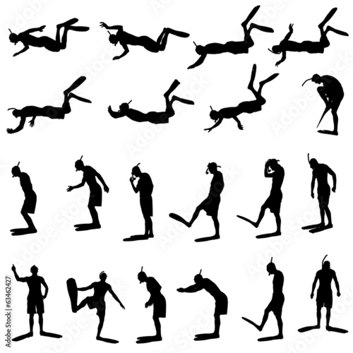 Vector silhouette of a man.