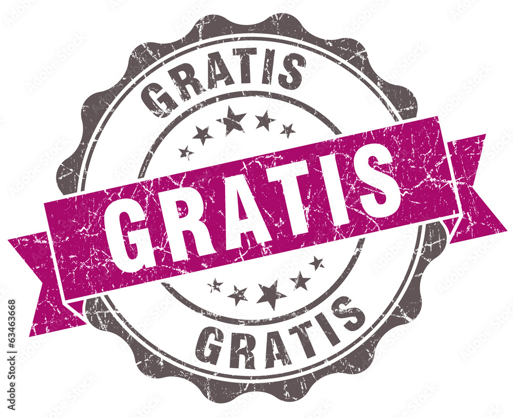 Obraz premium Gratis violet grunge retro style isolated seal