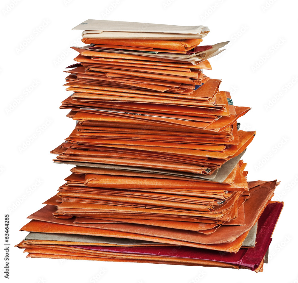 Stack of old envelopes
