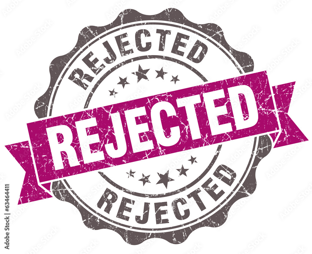 Rejected violet grunge retro style isolated seal Rejected violet grunge retro style isolated seal
