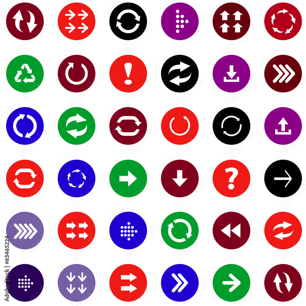 Flat arrow icons Flat arrow icons