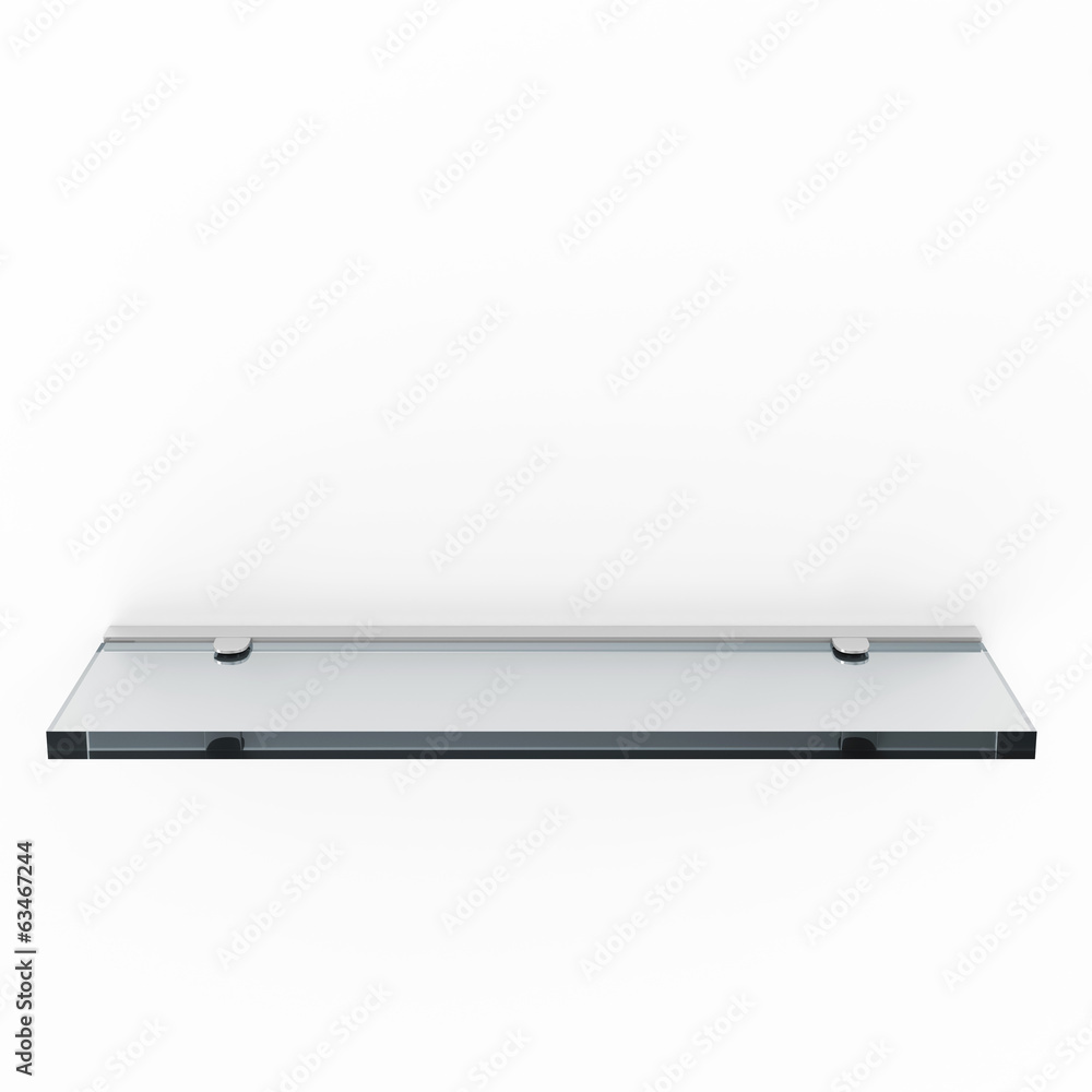 Glass Shelf isolated on white background Glass Shelf isolated on white background
