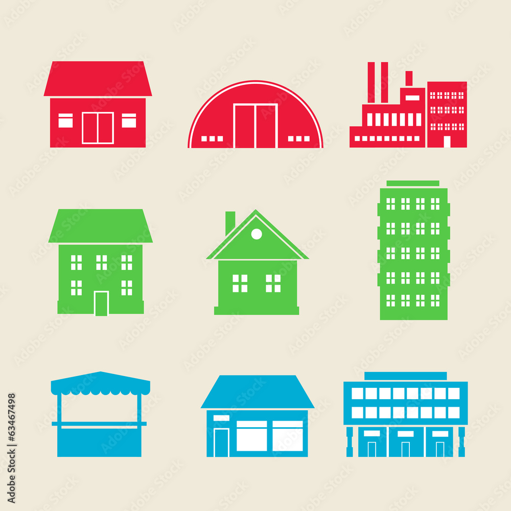 Obraz premium building icons