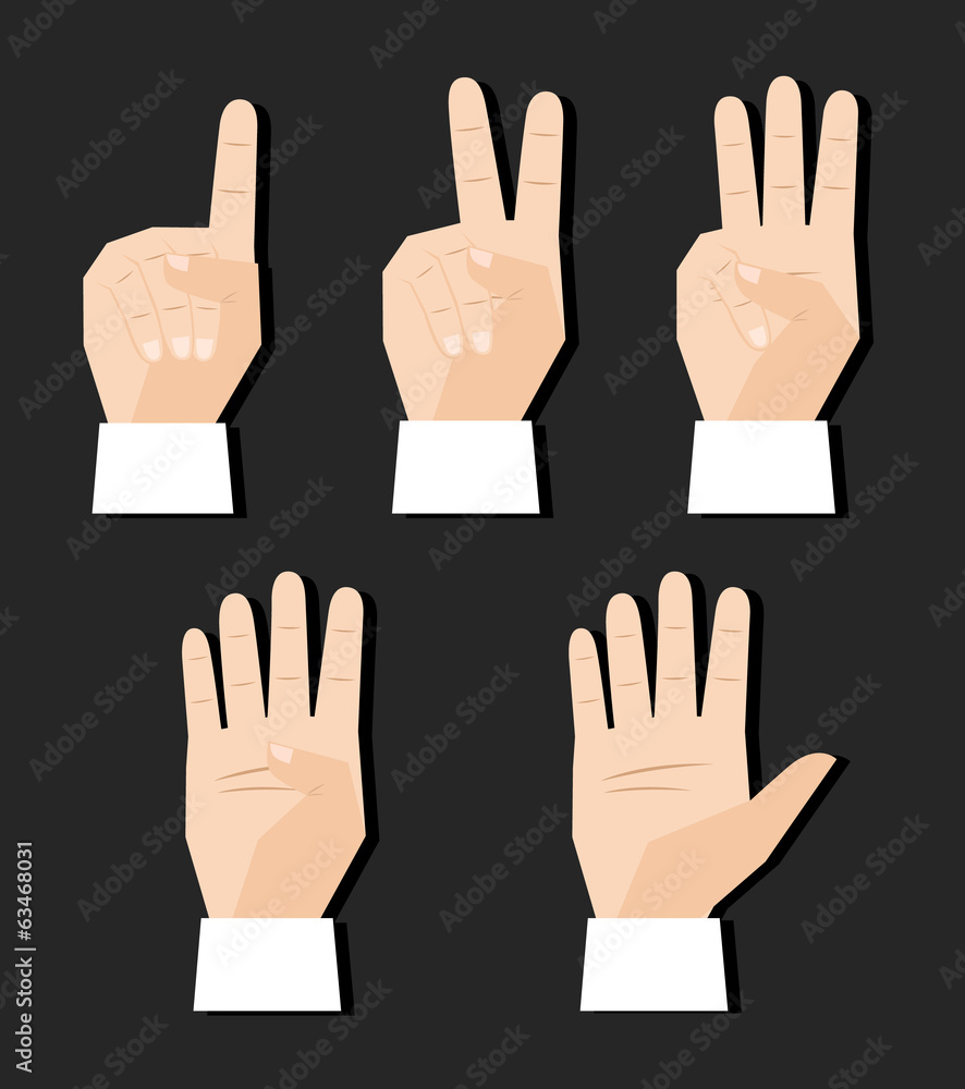 Obraz premium hand counting signs