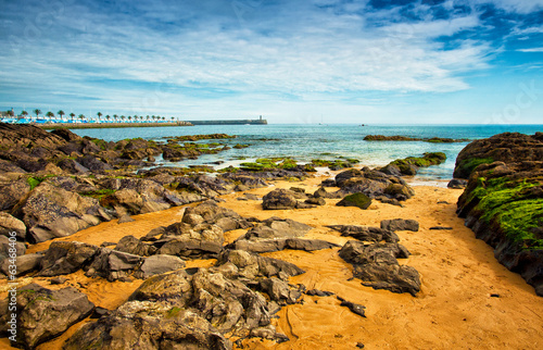 Beach with rocks in Spain