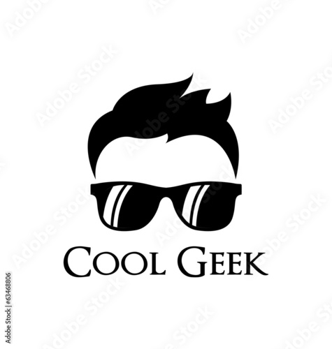 Cool geek logo template