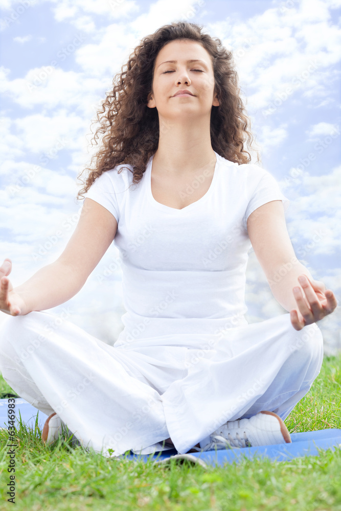 Beautiful young woman doing yoga Beautiful young woman doing yoga
