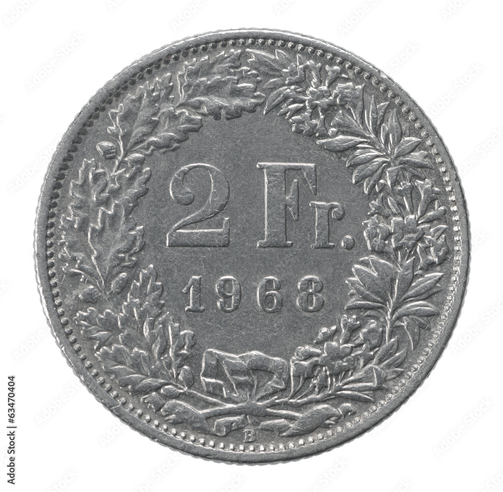 two francs coin two francs coin