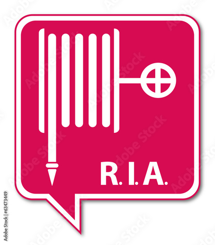 Logo robinet d'incendie armé. R.I.A.