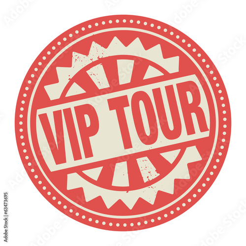 Abstract stamp or label with the text Vip Tour written inside