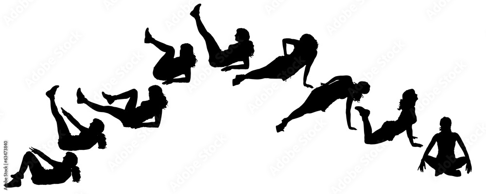 Vector silhouette of a woman.