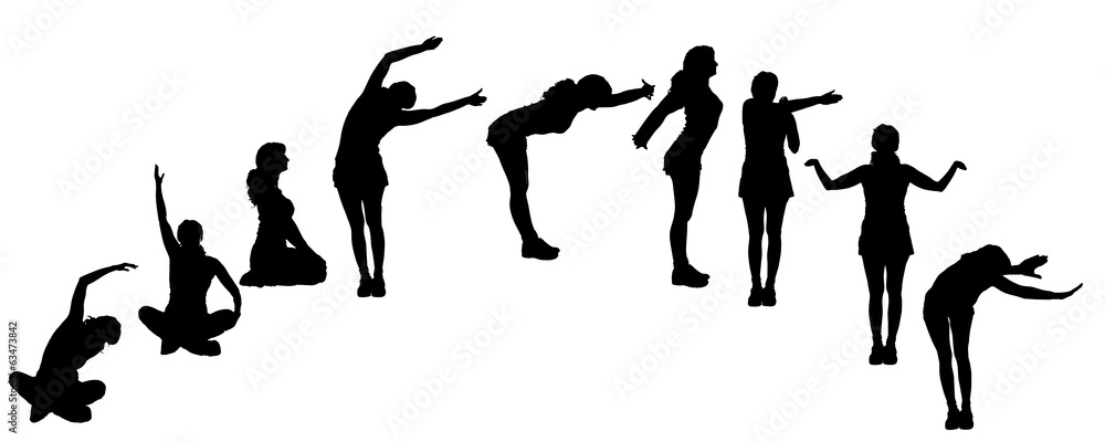 Vector silhouette of a woman.