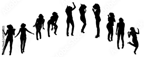 Vector silhouette of a woman.