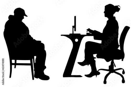 Vector silhouettes of people.