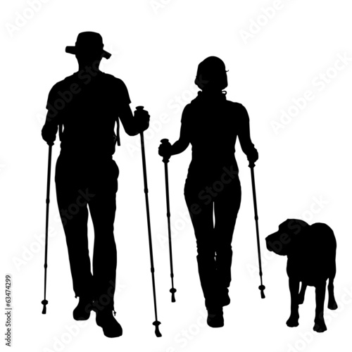 Vector silhouette of people.