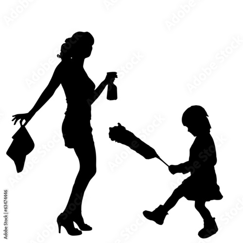 Vector silhouette of the woman.