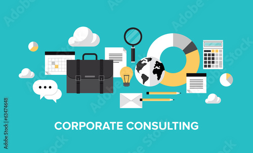 Corporate management and consulting concept
