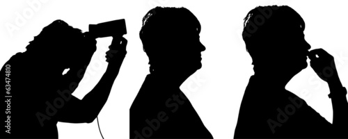 Vector silhouette of people.
