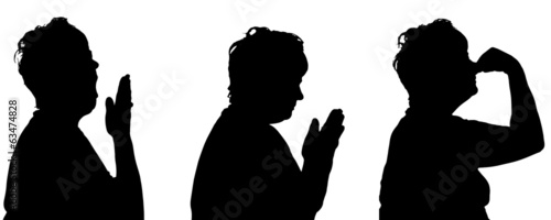 Vector silhouette of people.