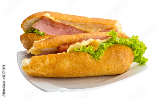 Ham and cheese sandwich