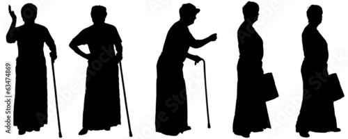 Vector silhouette of businesswoman.