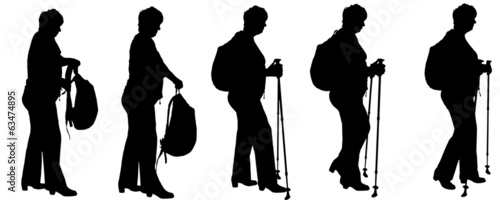 Vector silhouette of people.