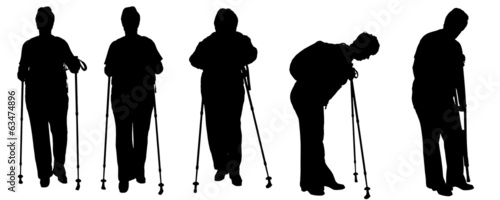 Vector silhouette of people.