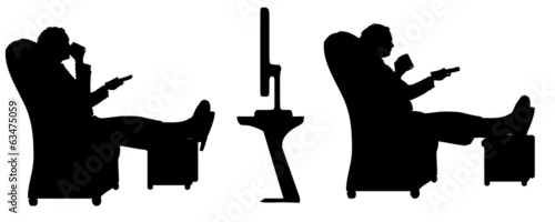 Vector silhouette of a woman