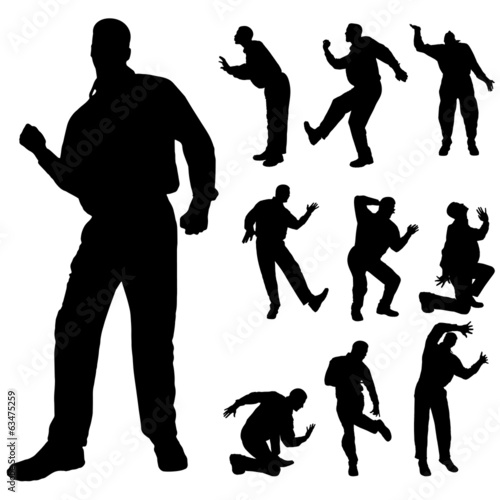 Vector silhouette of people.