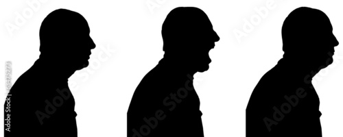 Vector silhouette of people.