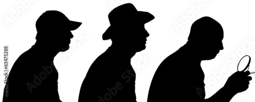 Vector silhouette of people.