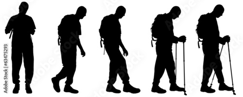 Vector silhouette of people.