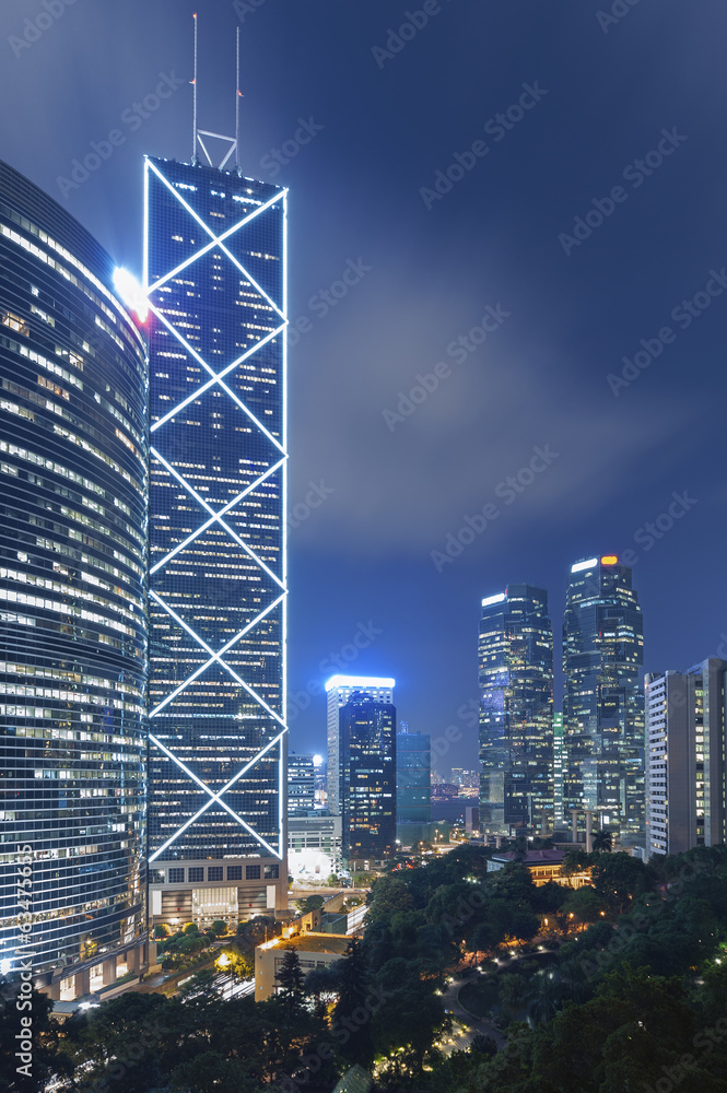 Obraz premium Hong Kong City at night