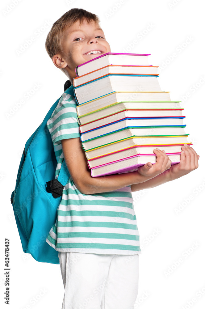Little boy with books Little boy with books