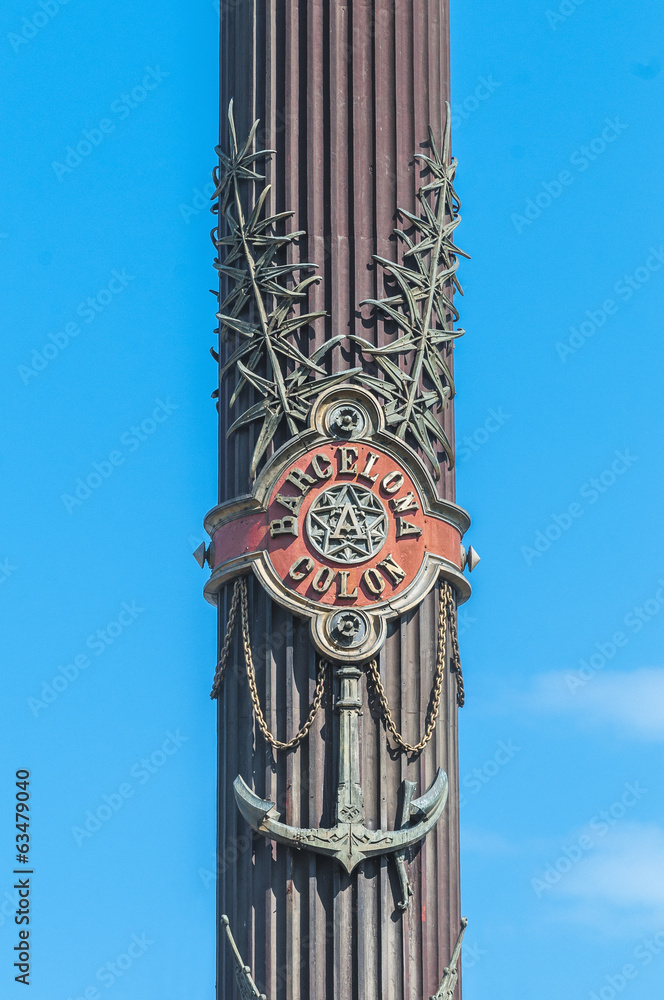 Obraz premium Christopher Columbus monument in Barcelona.