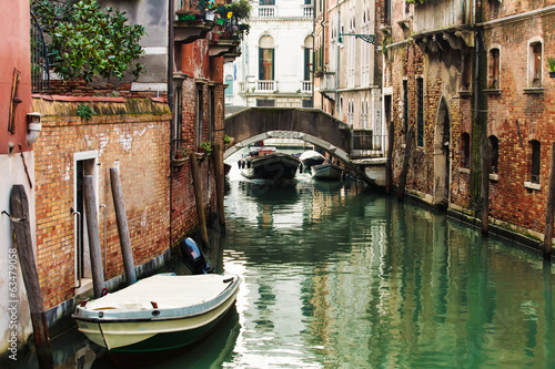 Deatil old architecture in Venice photo