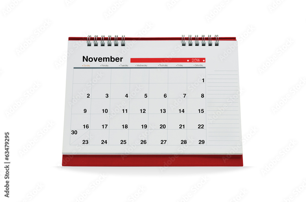 November calendar November calendar