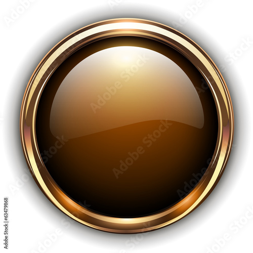 Gold button elegant glossy ...