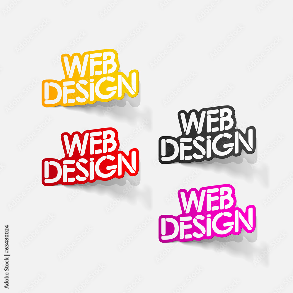 Fototapeta premium realistic design element: web design