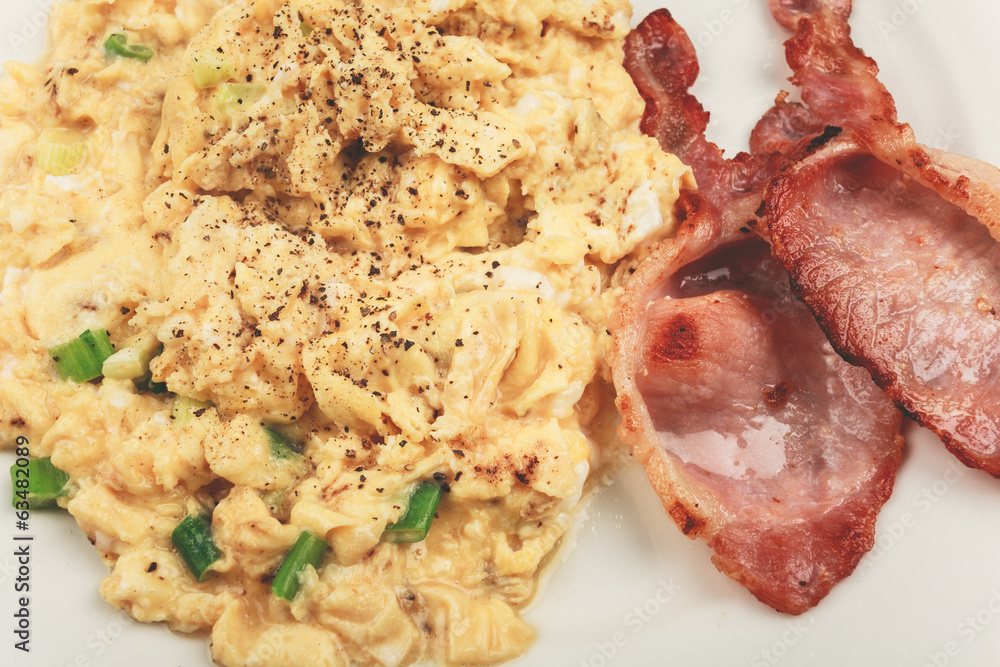 Bacon and scrambled eggs Bacon and scrambled eggs