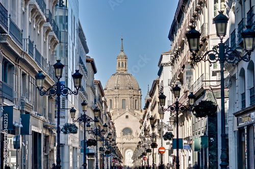 Fototapeta Alfonso I street at Zaragoza, Spain